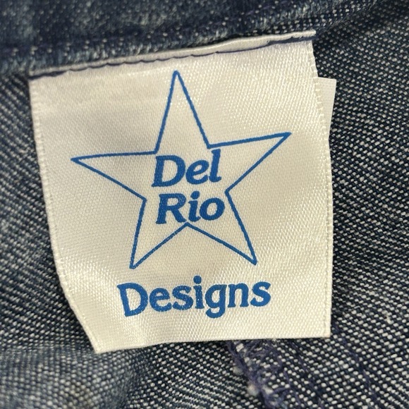 Vintage Hand Painted Denim Duster Coat XL Horse Southwestern Art Acid Wash 80s - Picture 14 of 15